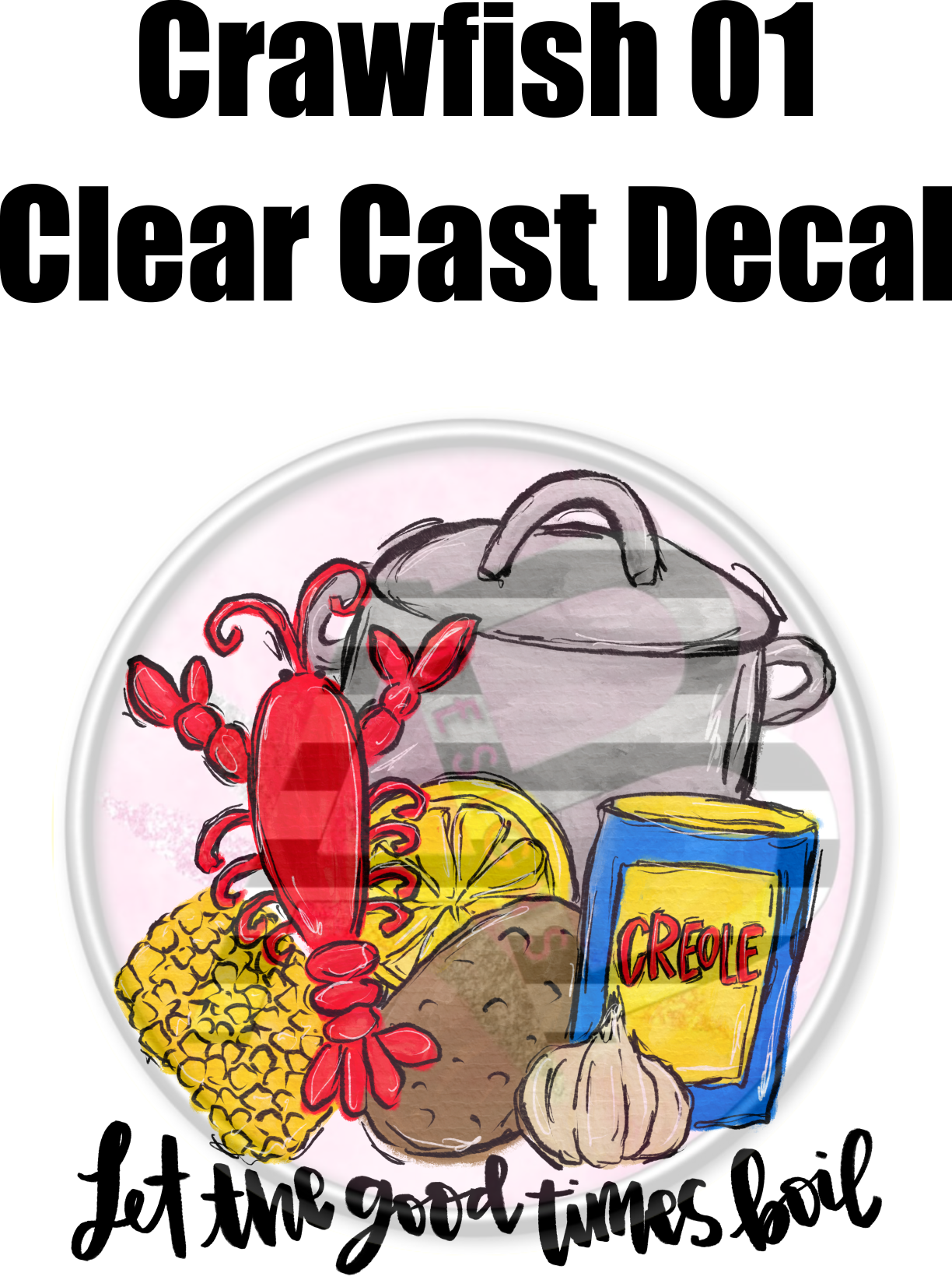 Crawfish 01 - Clear Cast Decal - 59