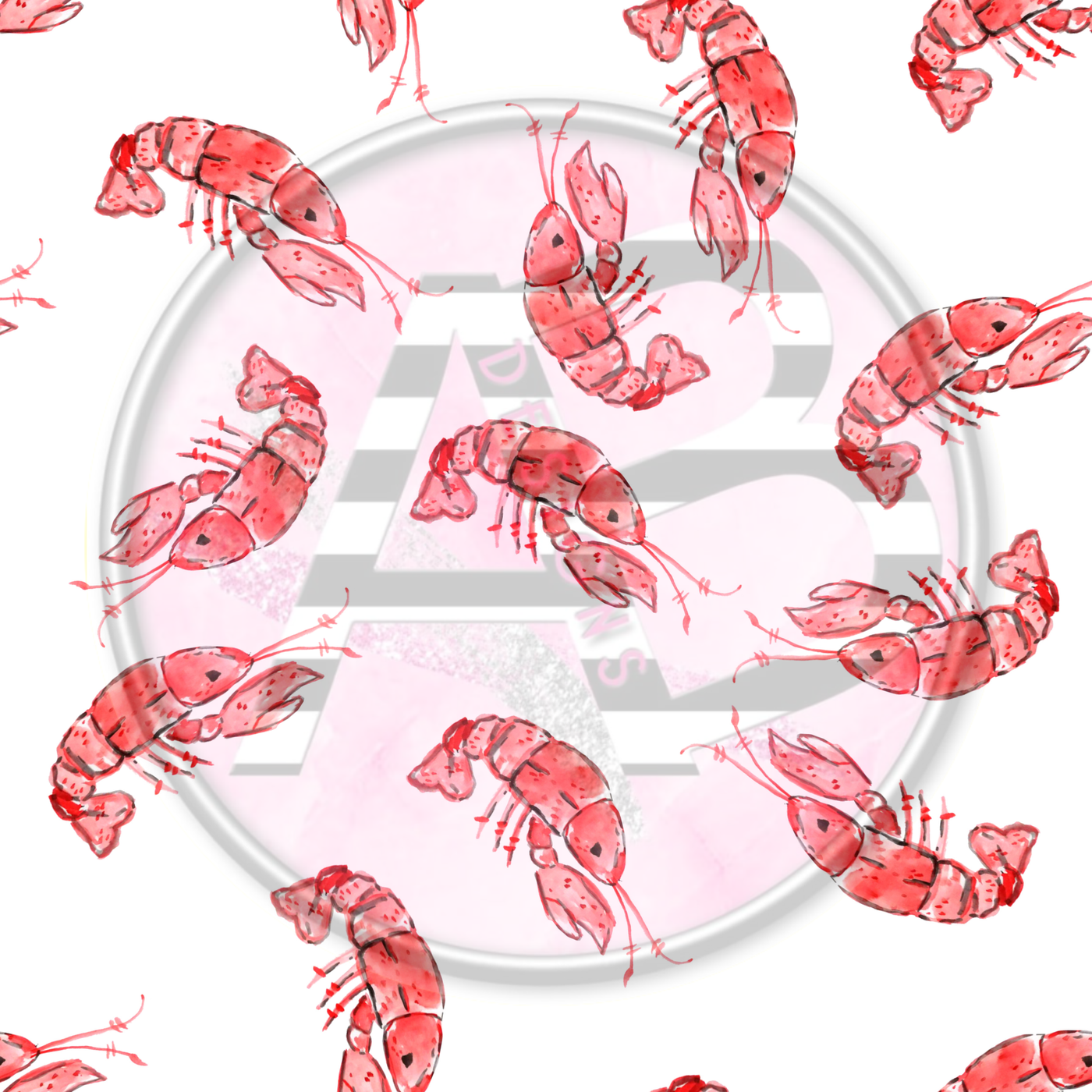 Adhesive Patterned Vinyl - Crawfish 04