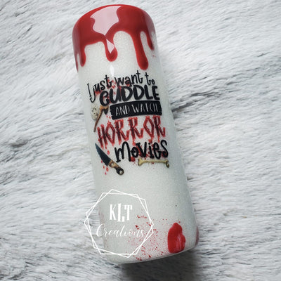 Cuddle and Horror Movies - Clear Cast Decal