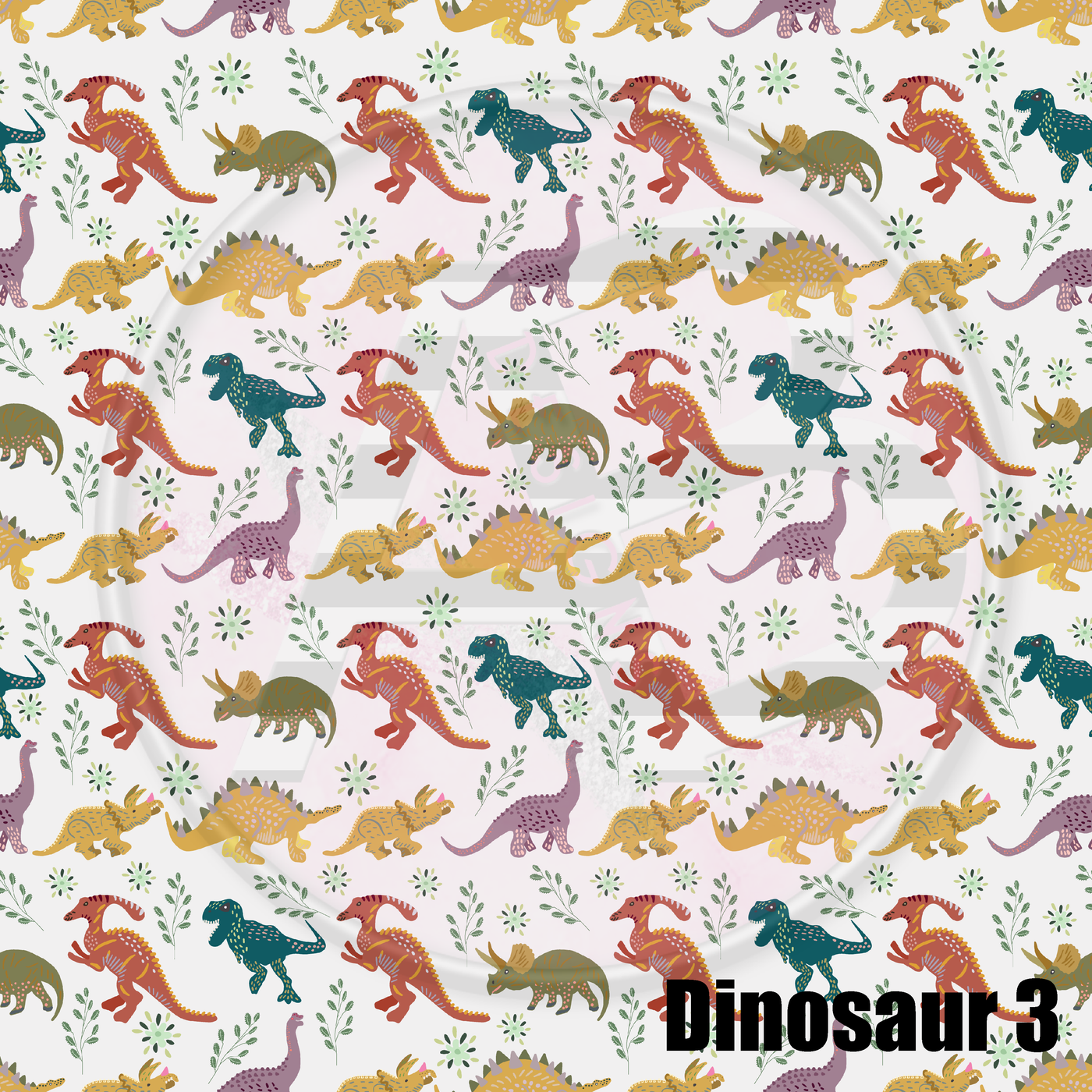 Adhesive Patterned Vinyl - Dinosaur 3