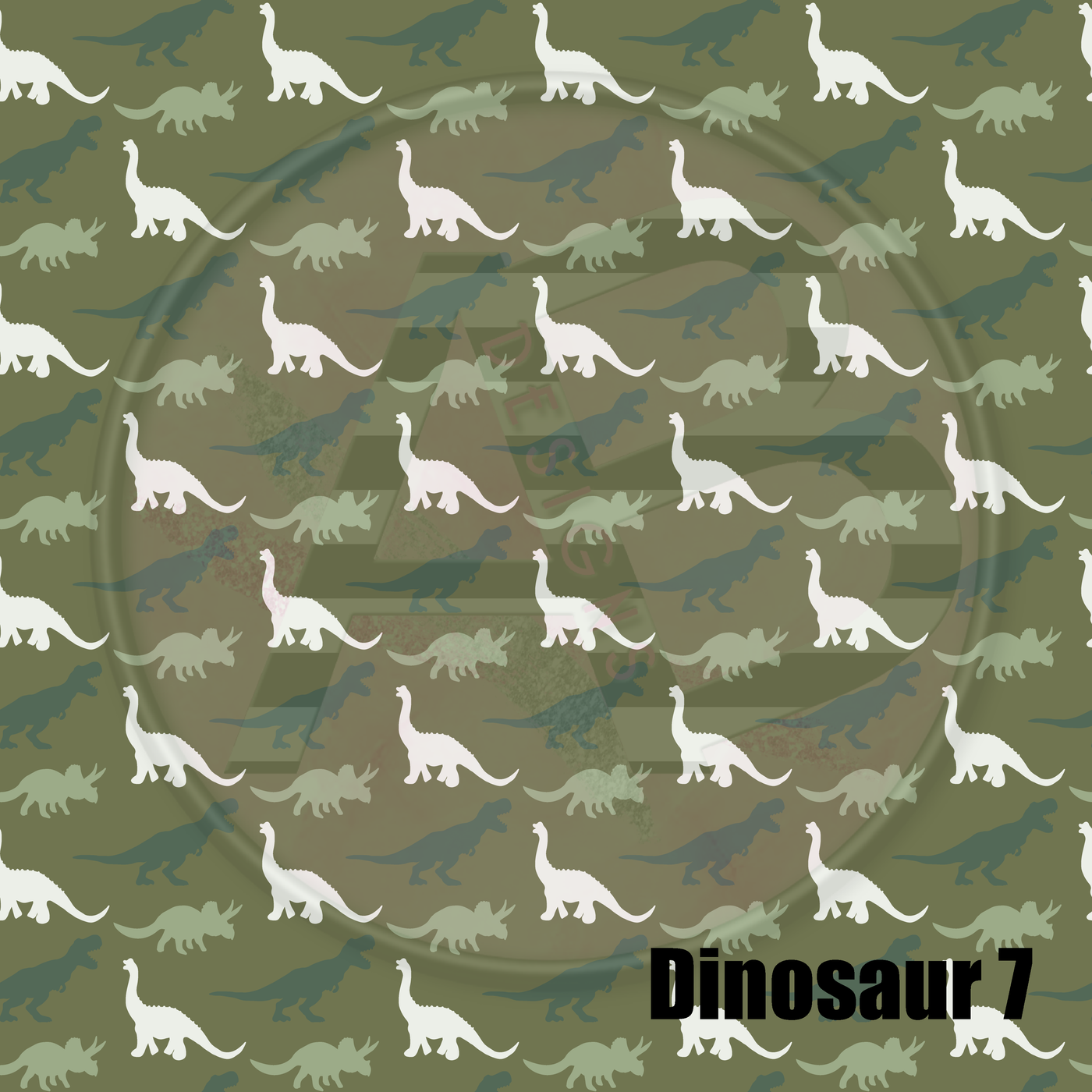 Adhesive Patterned Vinyl - Dinosaur 7