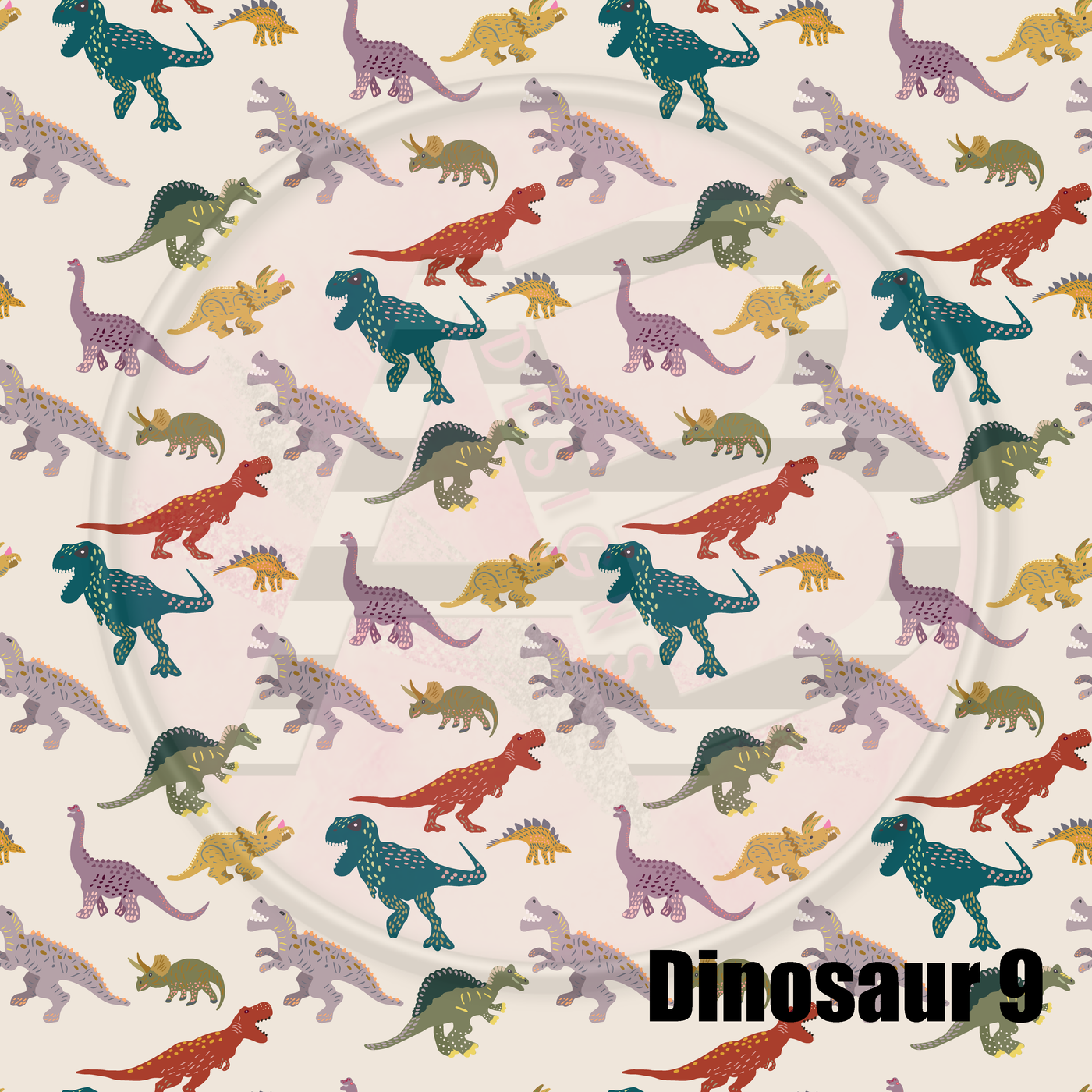 Adhesive Patterned Vinyl - Dinosaur 9