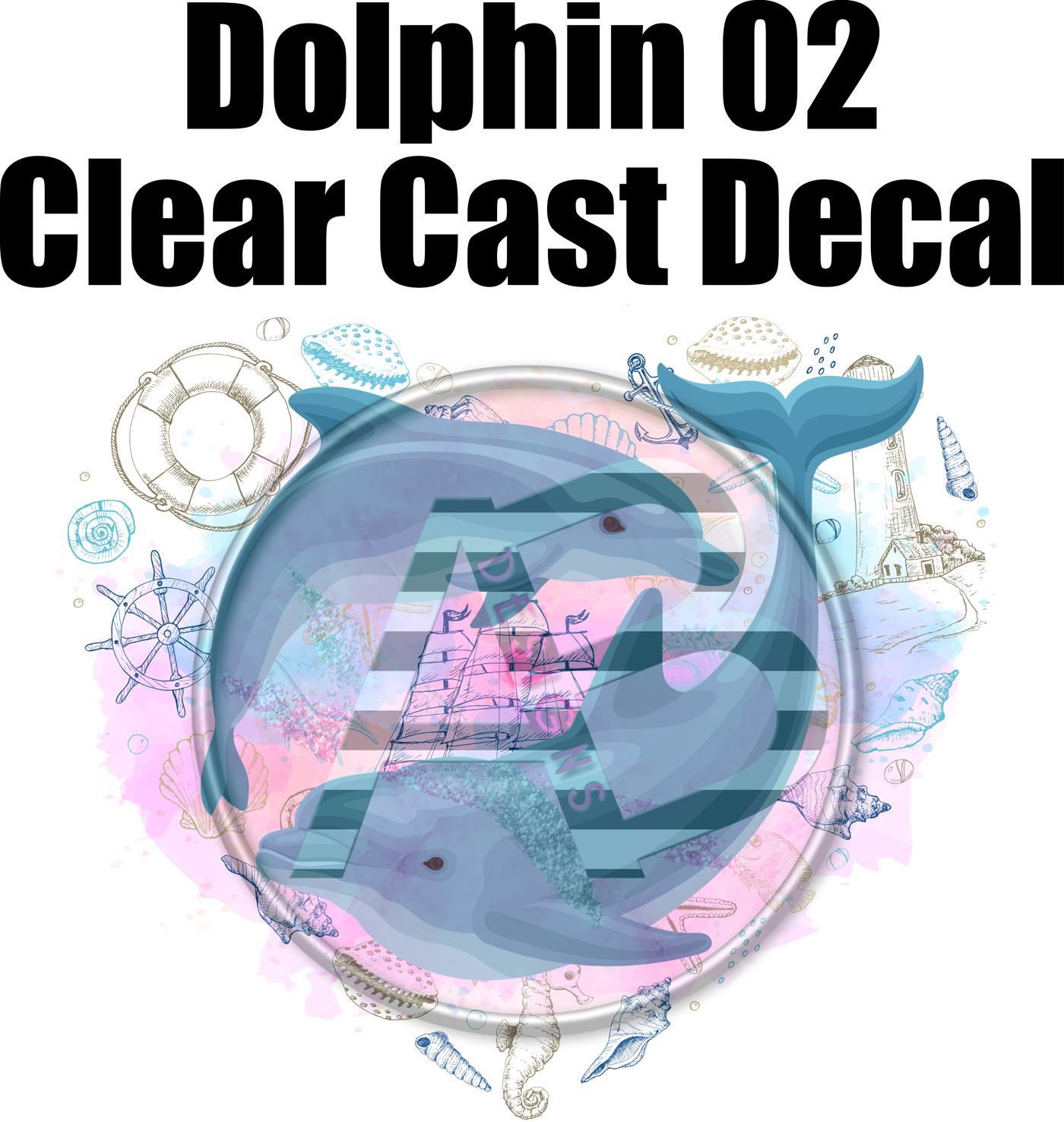Dolphin 02 - Clear Cast Decal