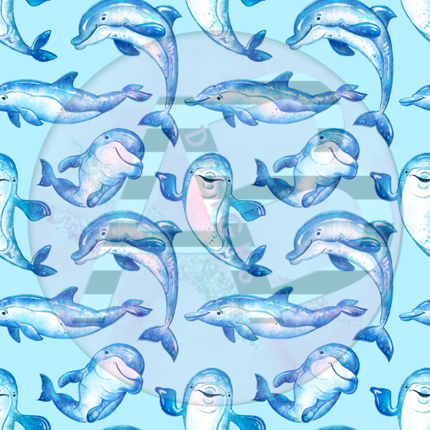 Adhesive Patterned Vinyl - Dolphin 02