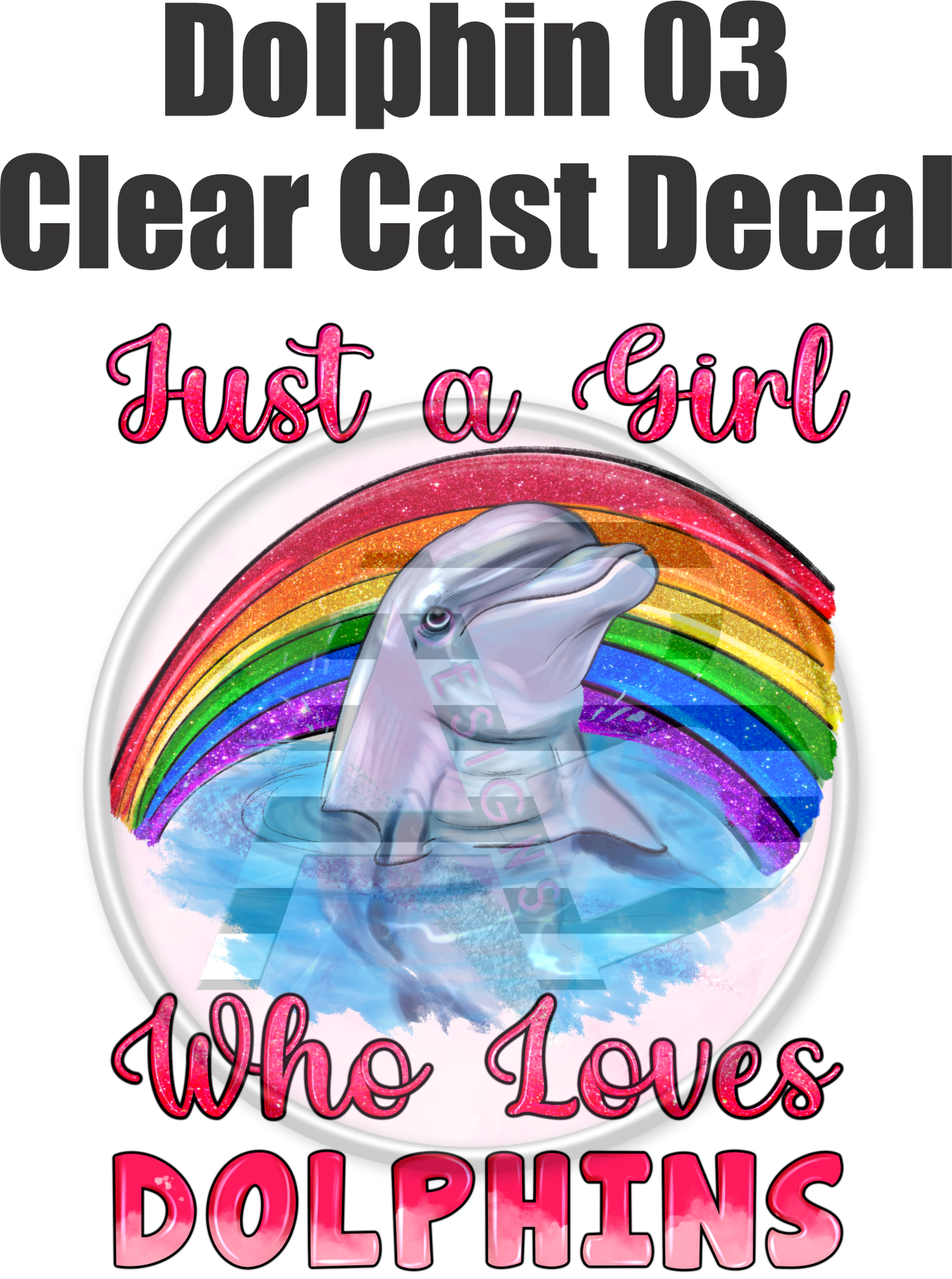 Dolphin 03 - Clear Cast Decal