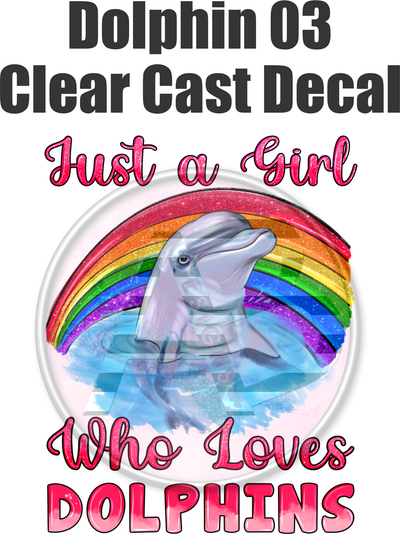 Dolphin 03 - Clear Cast Decal