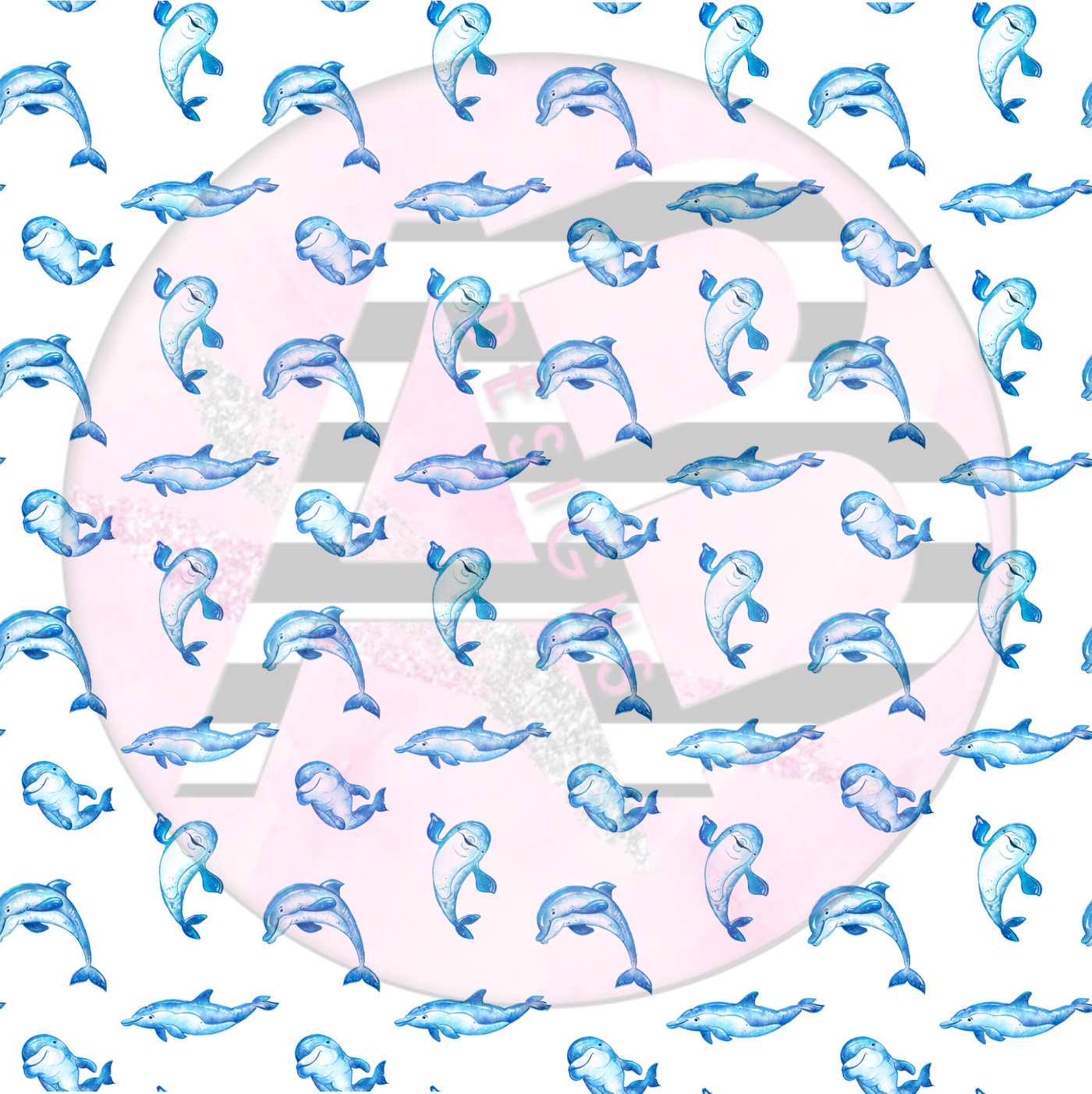 Adhesive Patterned Vinyl - Dolphin 04 Smaller