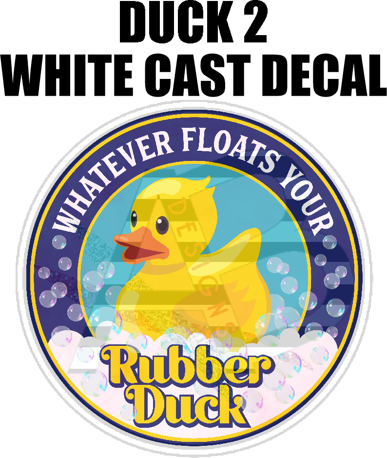 Duck 02 - White Vinyl Decal