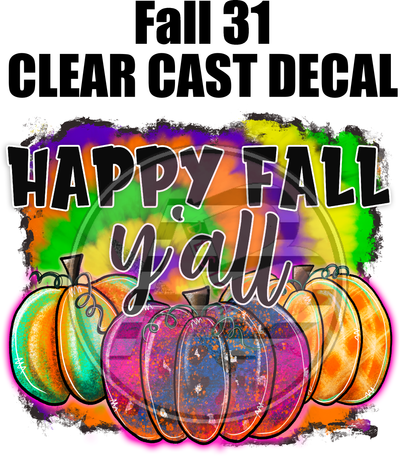 Fall 31 - Clear Cast Decal