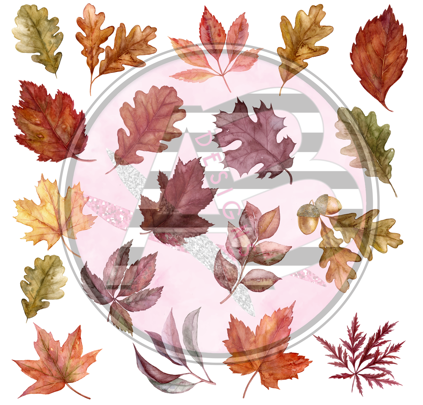 Fall Leaves 01 Full Sheet 12x12 - Clear Sheet