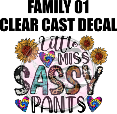 Family 01 - Clear Cast Decal