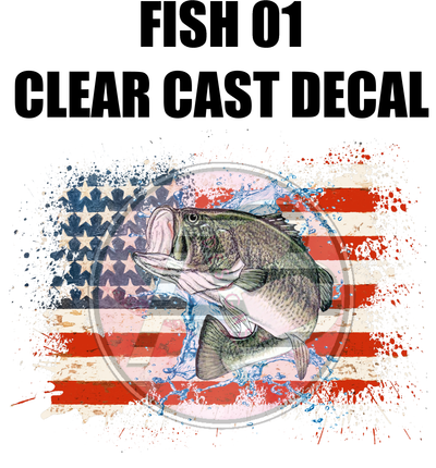 Fish 01 - Clear Cast Decal