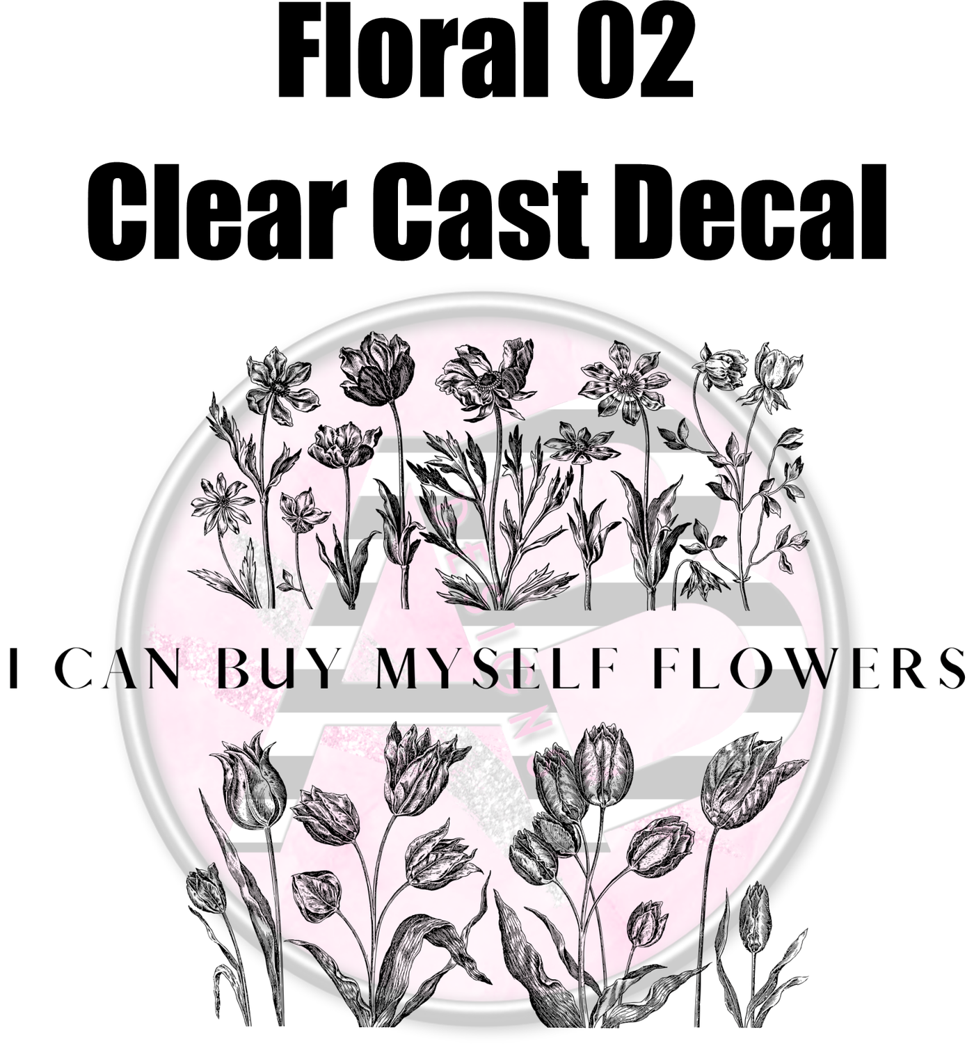 Floral 02 - Clear Cast Decal