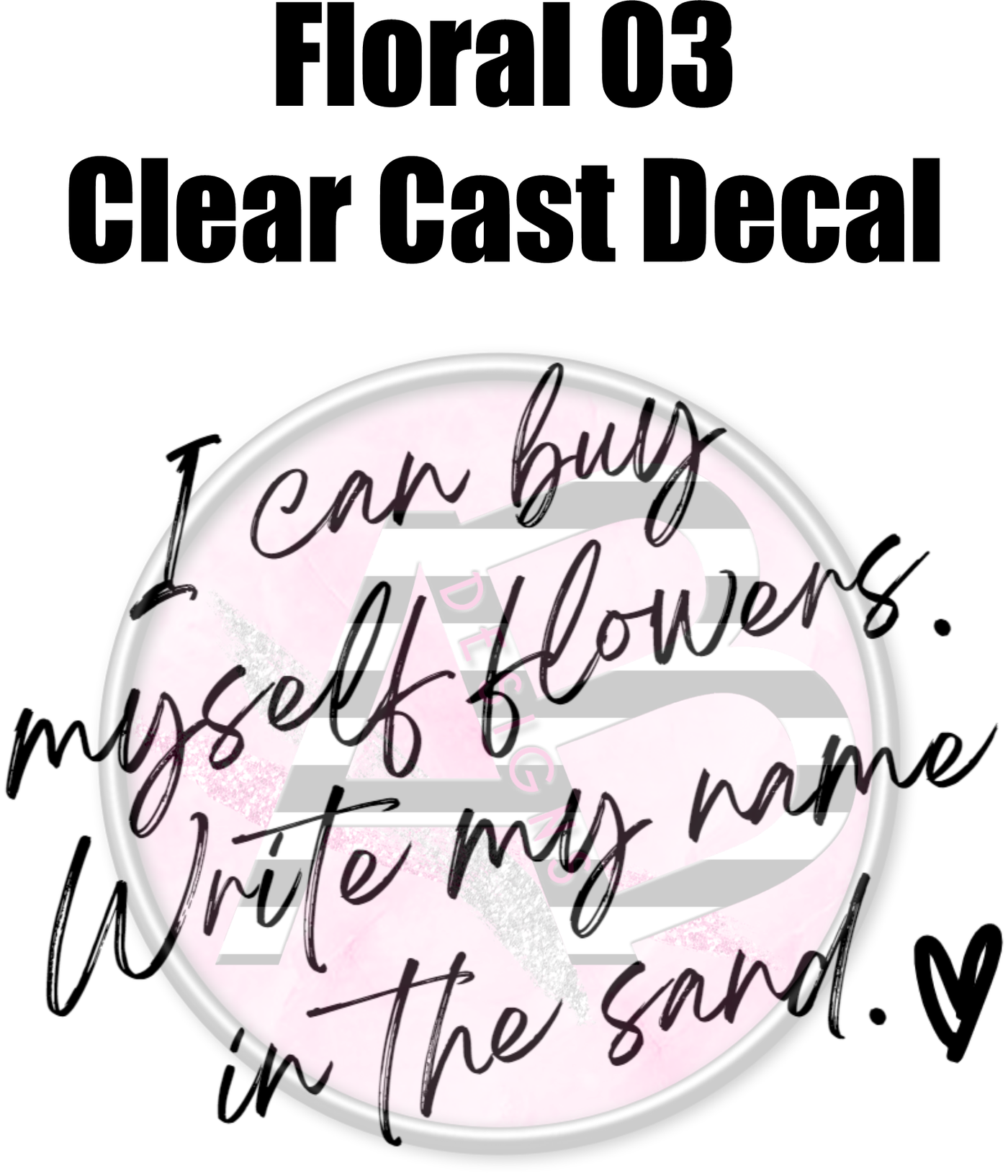 Floral 03 - Clear Cast Decal