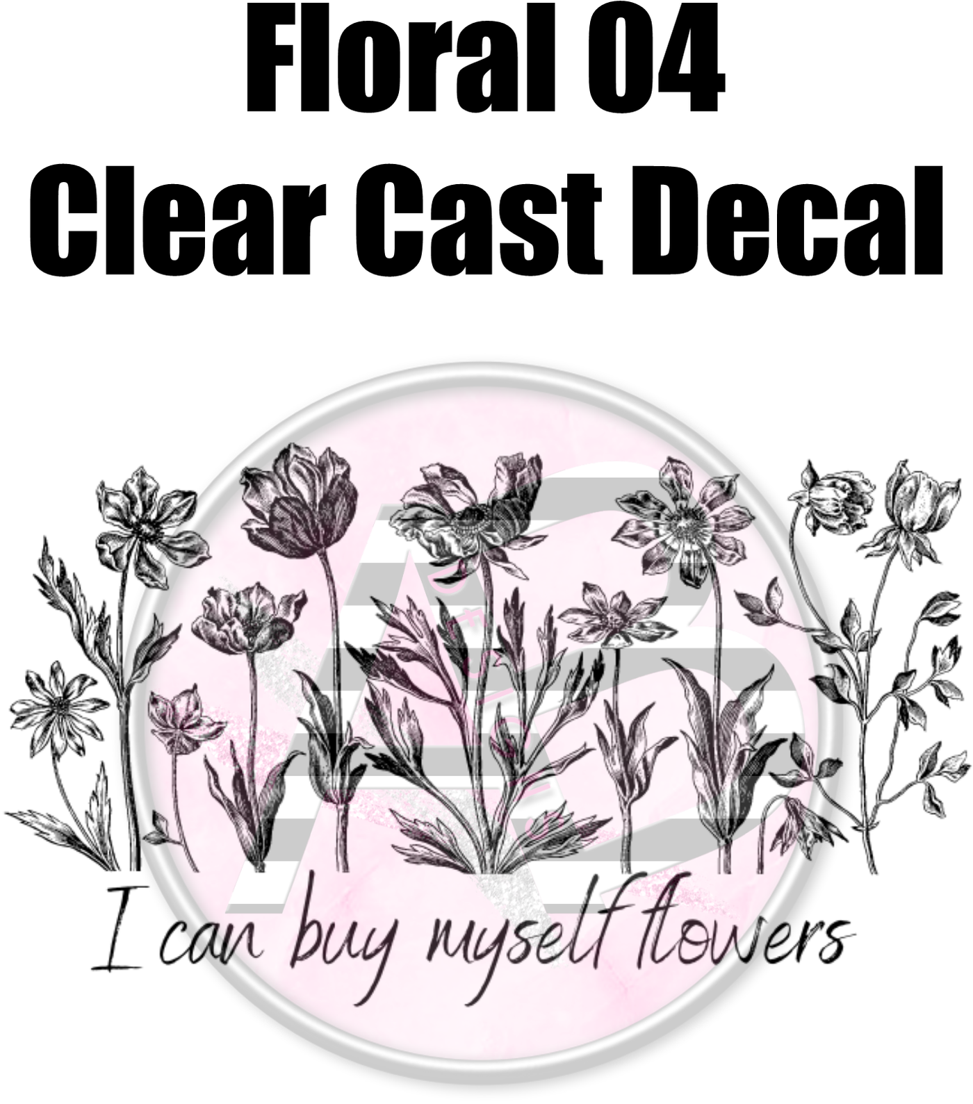 Floral 04 - Clear Cast Decal
