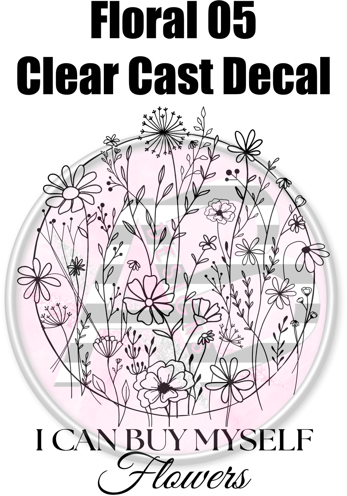Floral 05 - Clear Cast Decal
