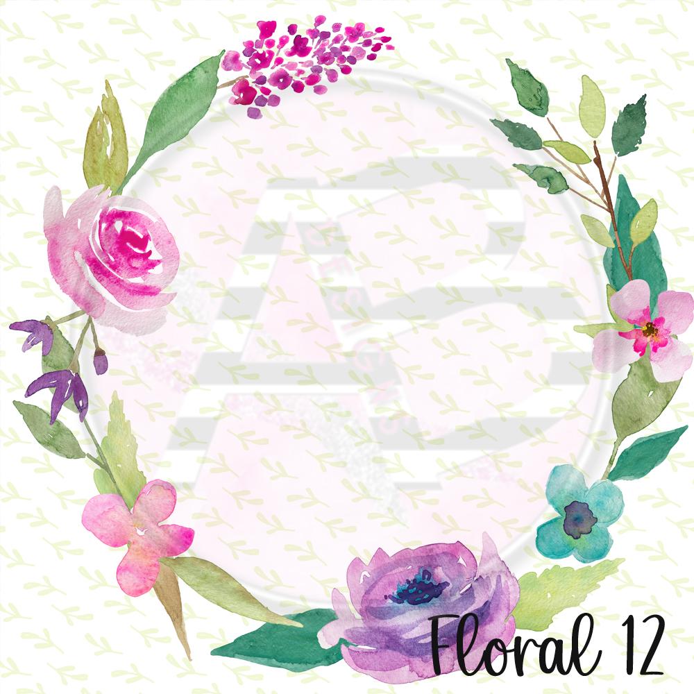 Adhesive Patterned Vinyl - Floral 12