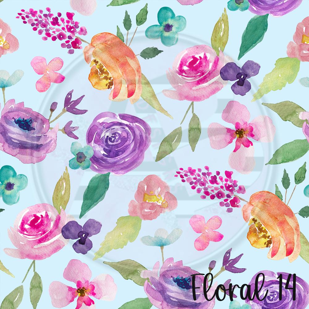 Adhesive Patterned Vinyl - Floral 14