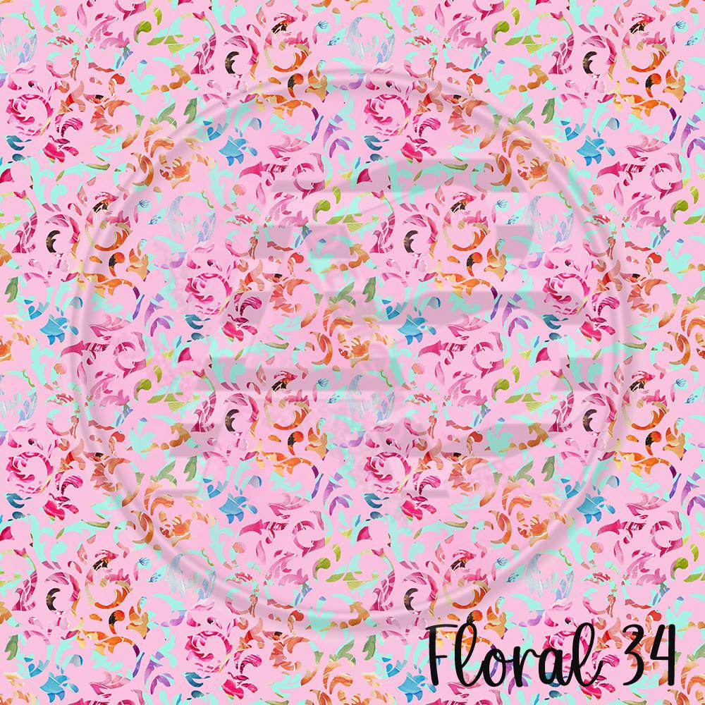 Adhesive Patterned Vinyl - Floral 34