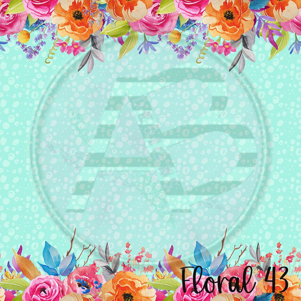 Adhesive Patterned Vinyl - Floral 43