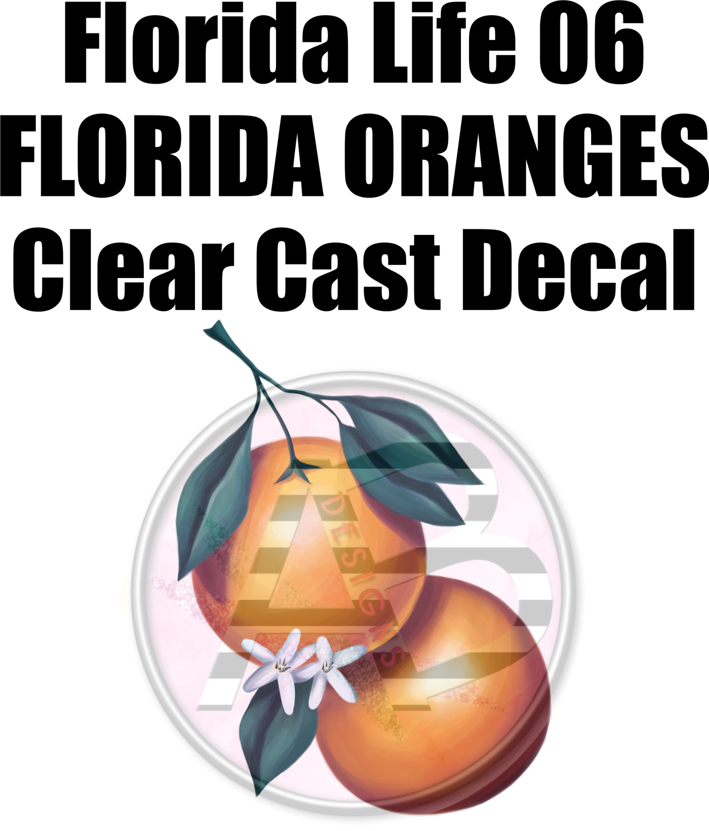 Florida Life 06 Florida Oranges - Clear Cast Decal