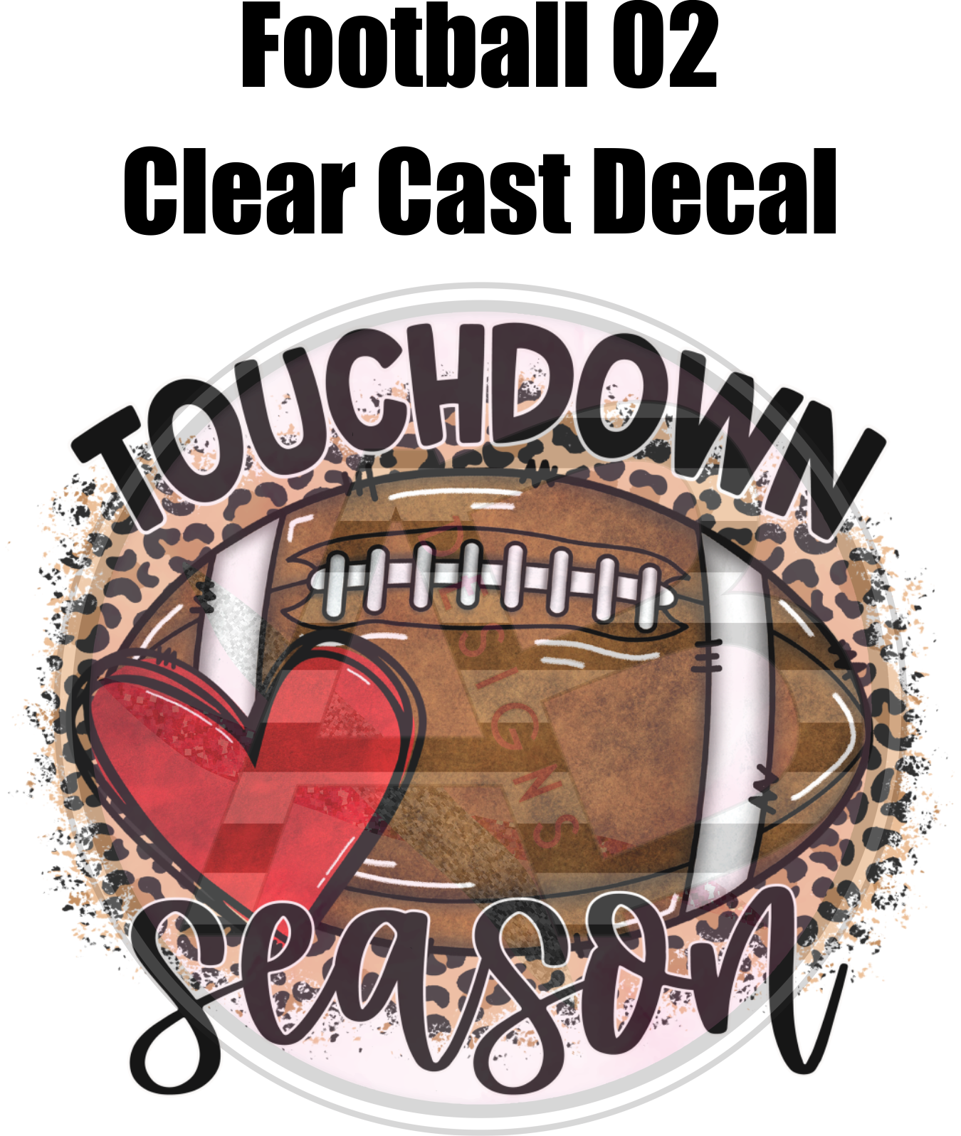 Football 02 - Clear Cast Decal