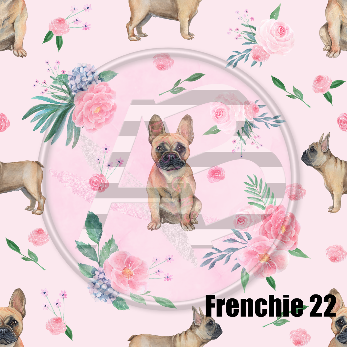 Adhesive Patterned Vinyl - Frenchie 22