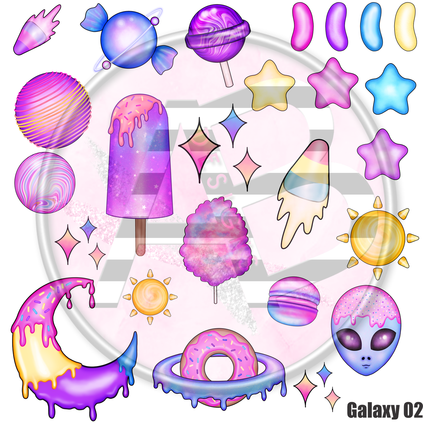 Galaxy 02 Full Sheet 12x12 - Clear Sheet
