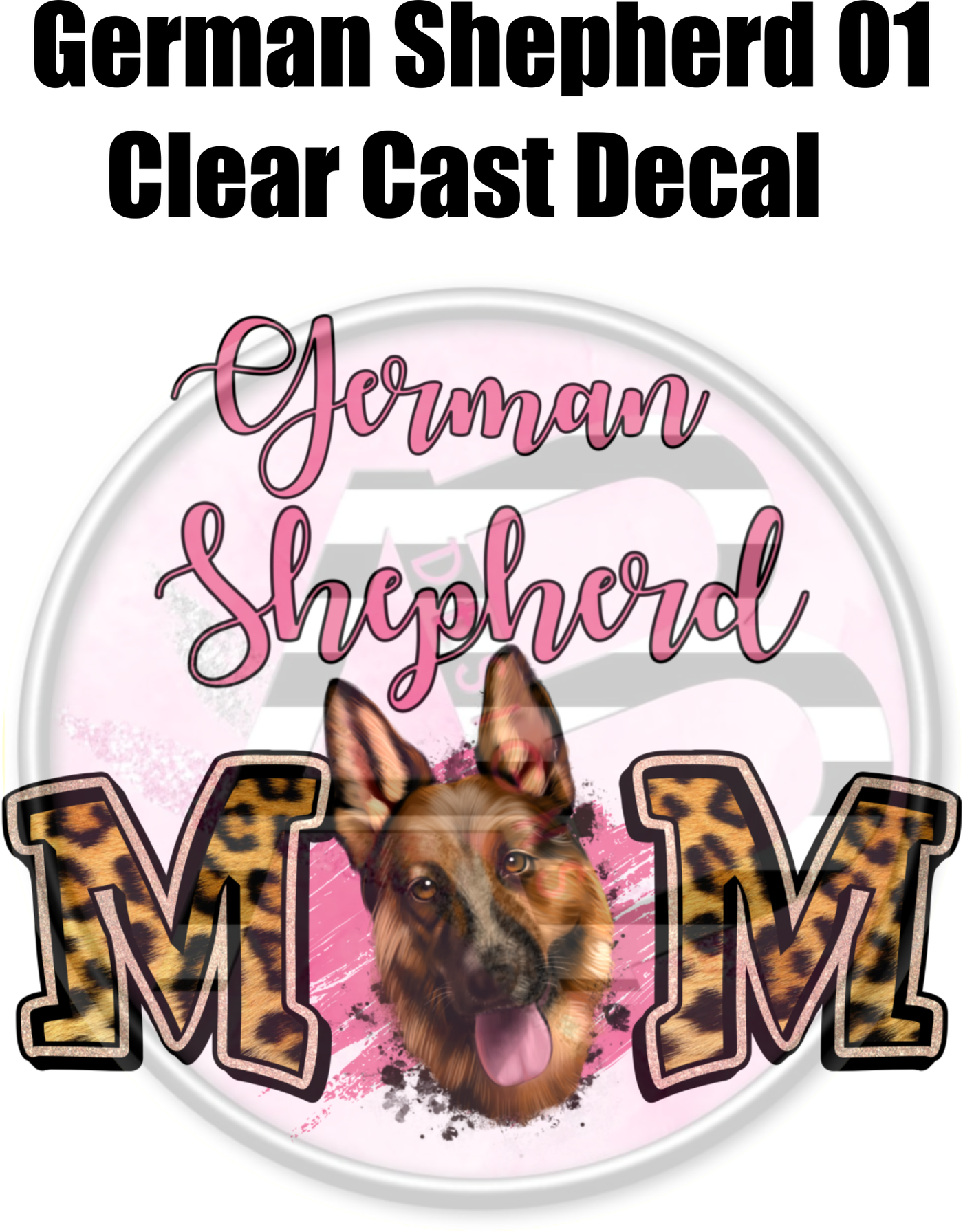German Shepherd 01 - Clear Cast Decal