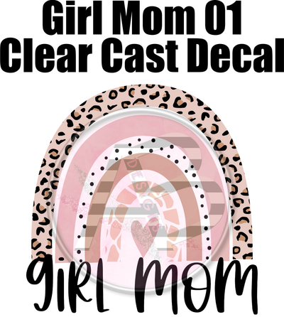 Girl Mom 01 - Clear Cast Decal