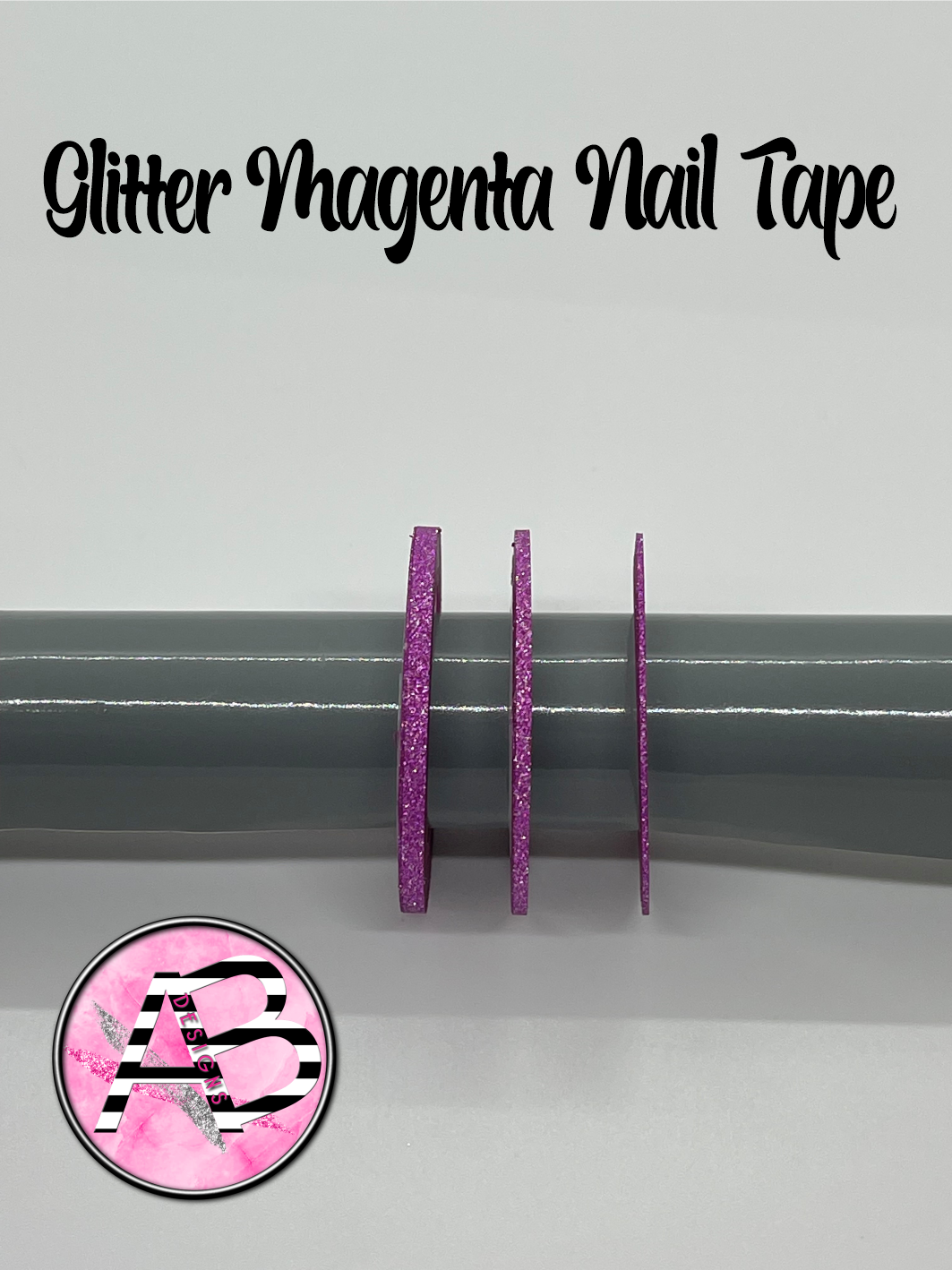 Glitter Magenta Nail Tape - Striping Tape