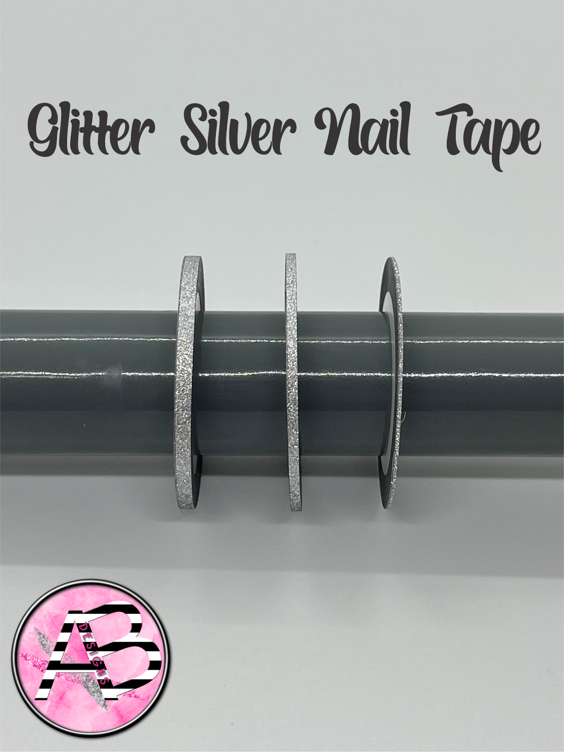 Glitter Silver Nail Tape - Striping Tape