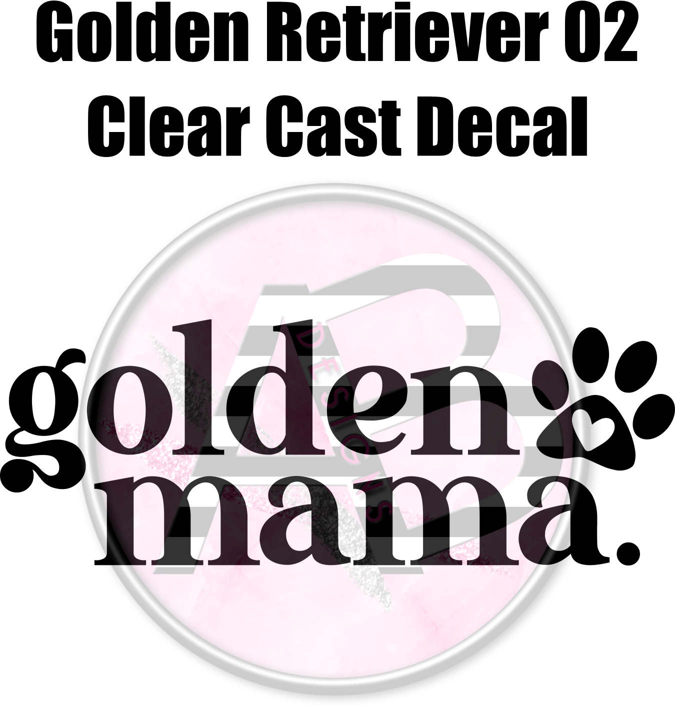 Golden Retriever 02 - Clear Cast Decal