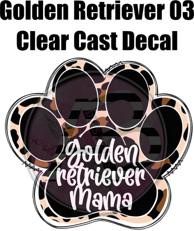 Golden Retriever 03 - Clear Cast Decal