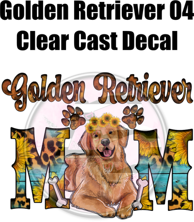 Golden Retriever 04 - Clear Cast Decal