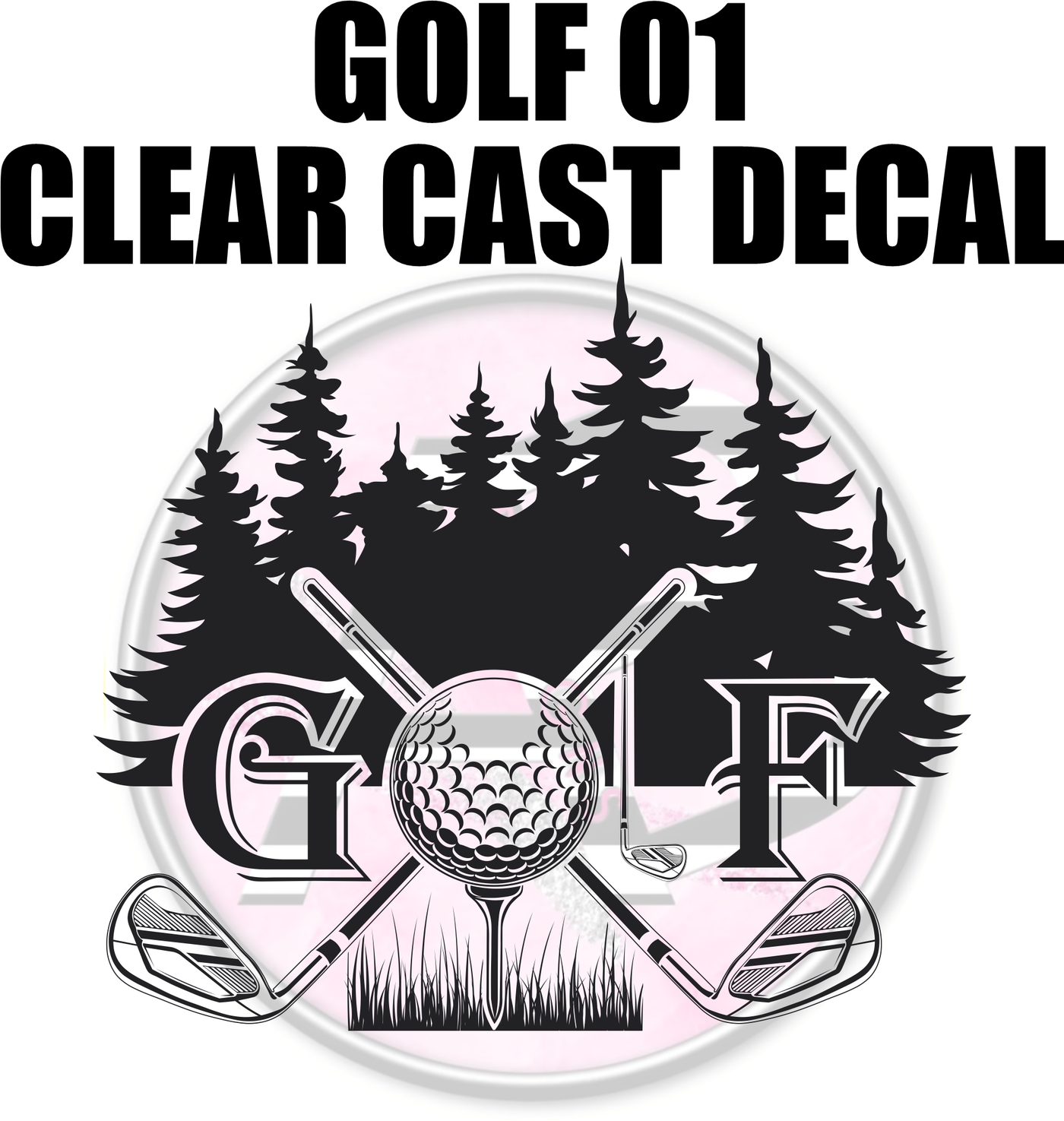 Golf 01 - Clear Cast Decal