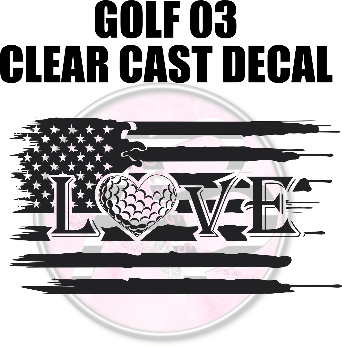 Golf 03 - Clear Cast Decal