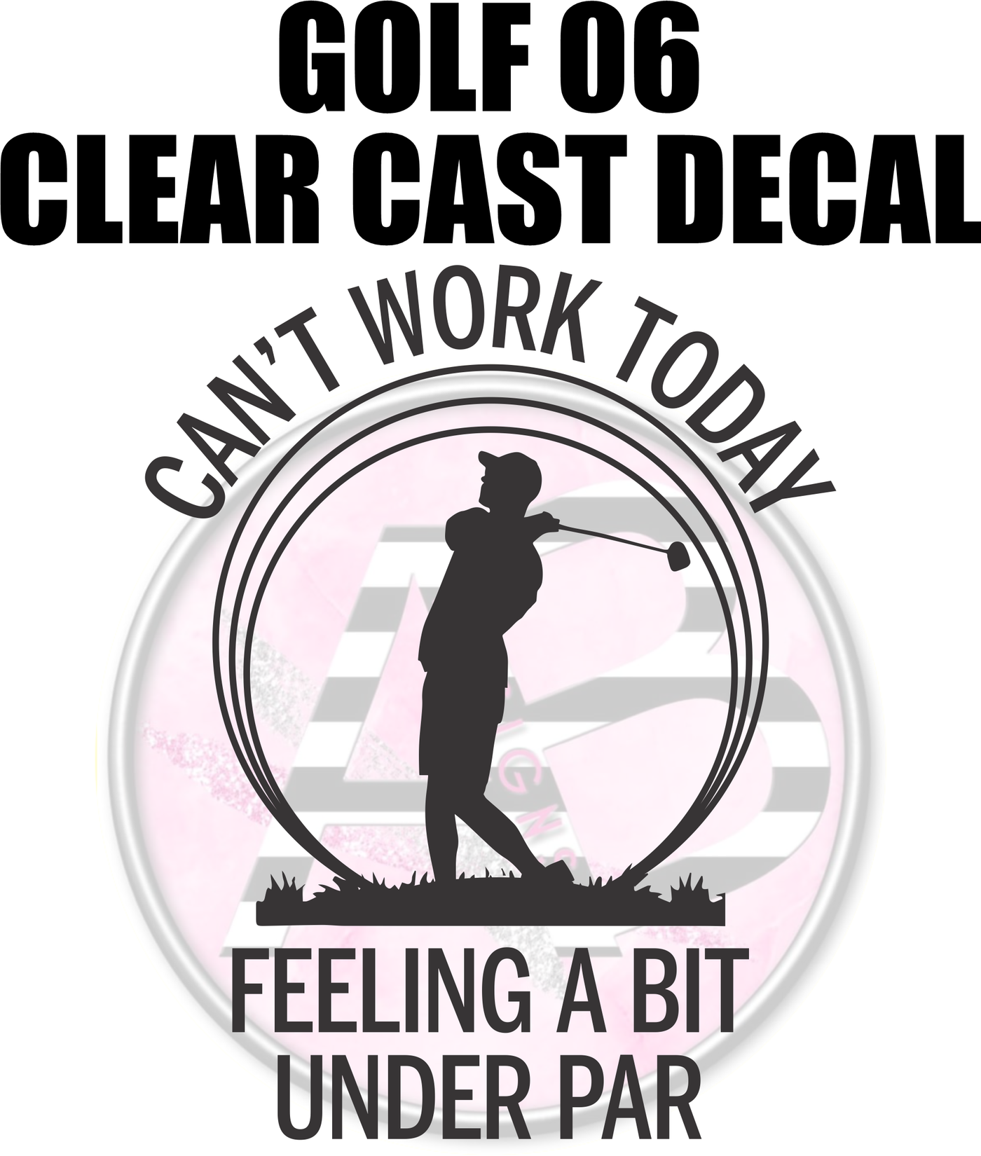 Golf 06 - Clear Cast Decal