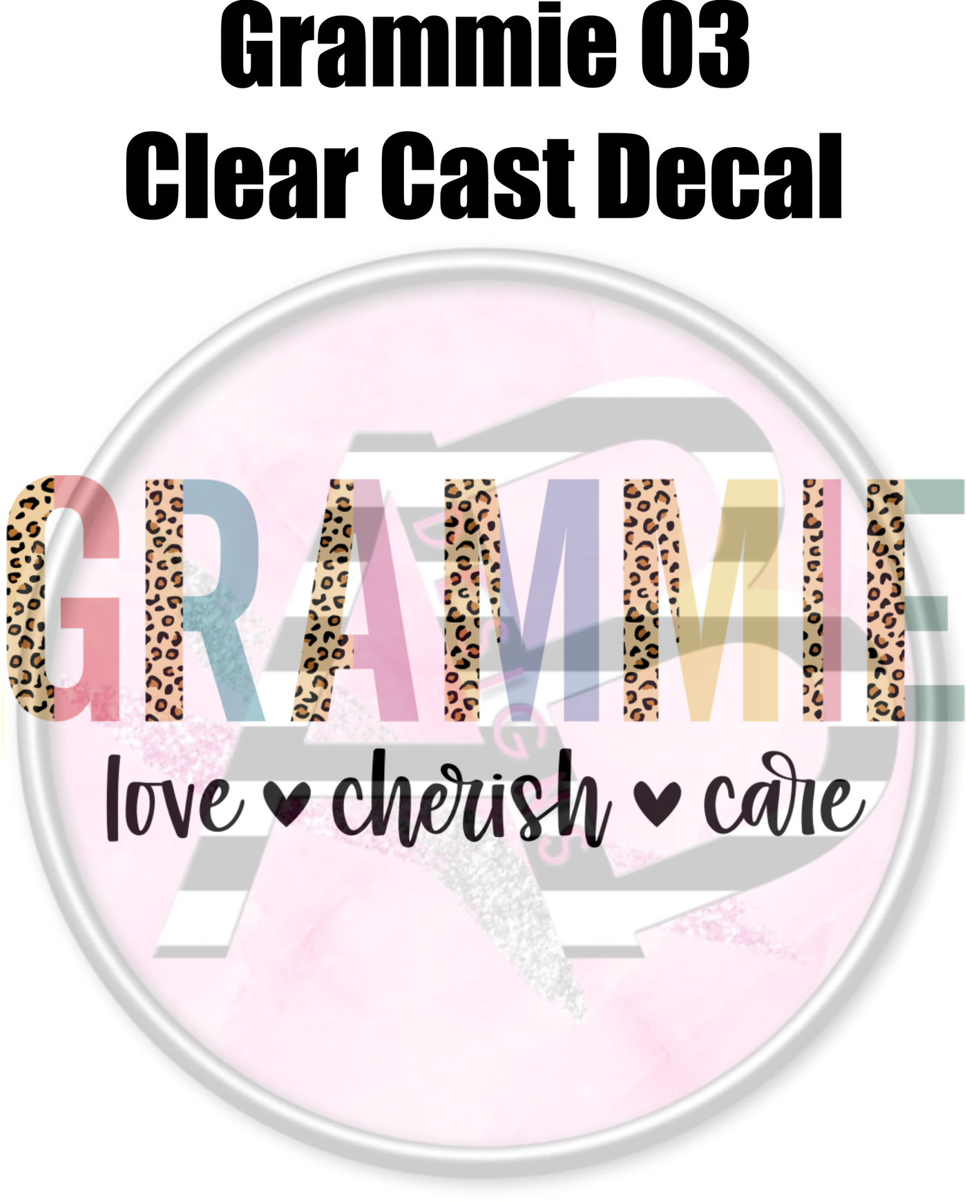 Grammie 03 - Clear Cast Decal