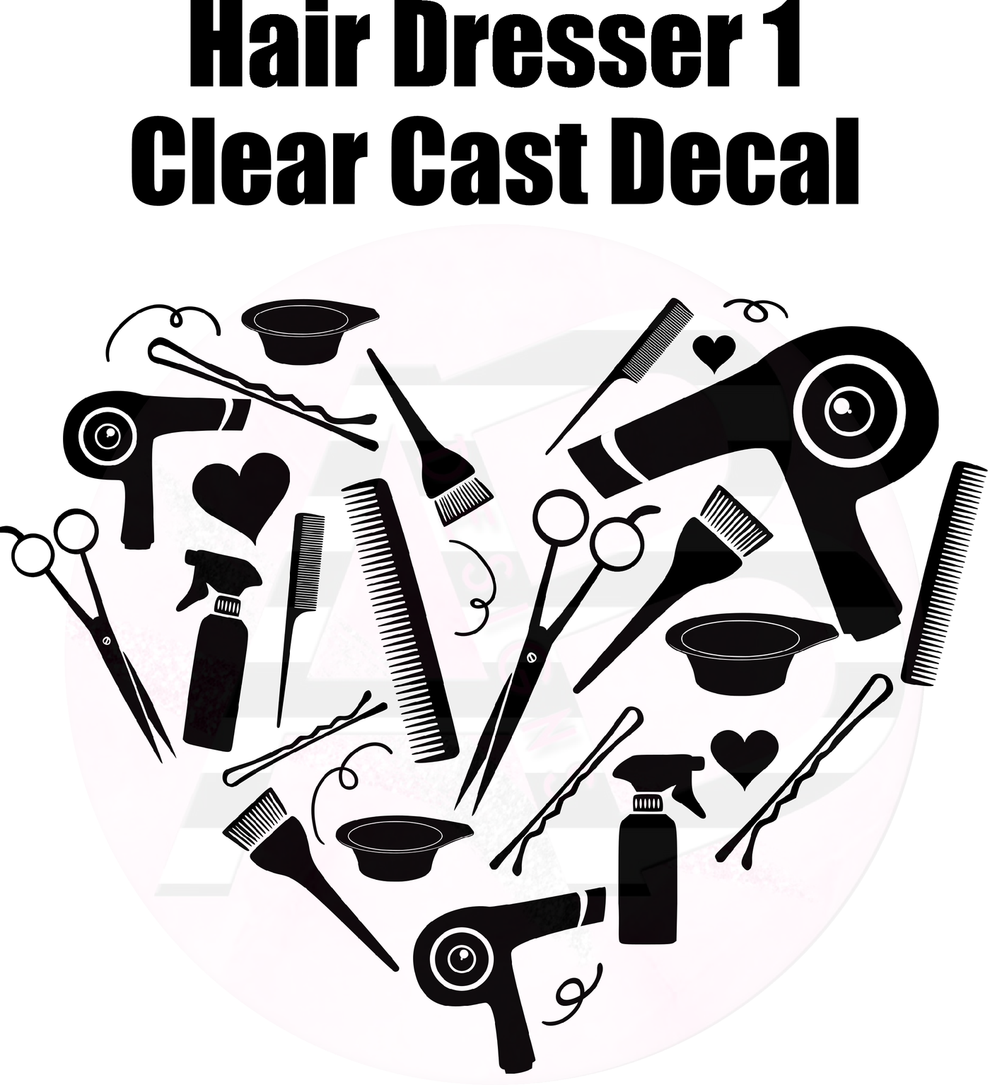 Hair Dresser 1 - Clear Cast Decal