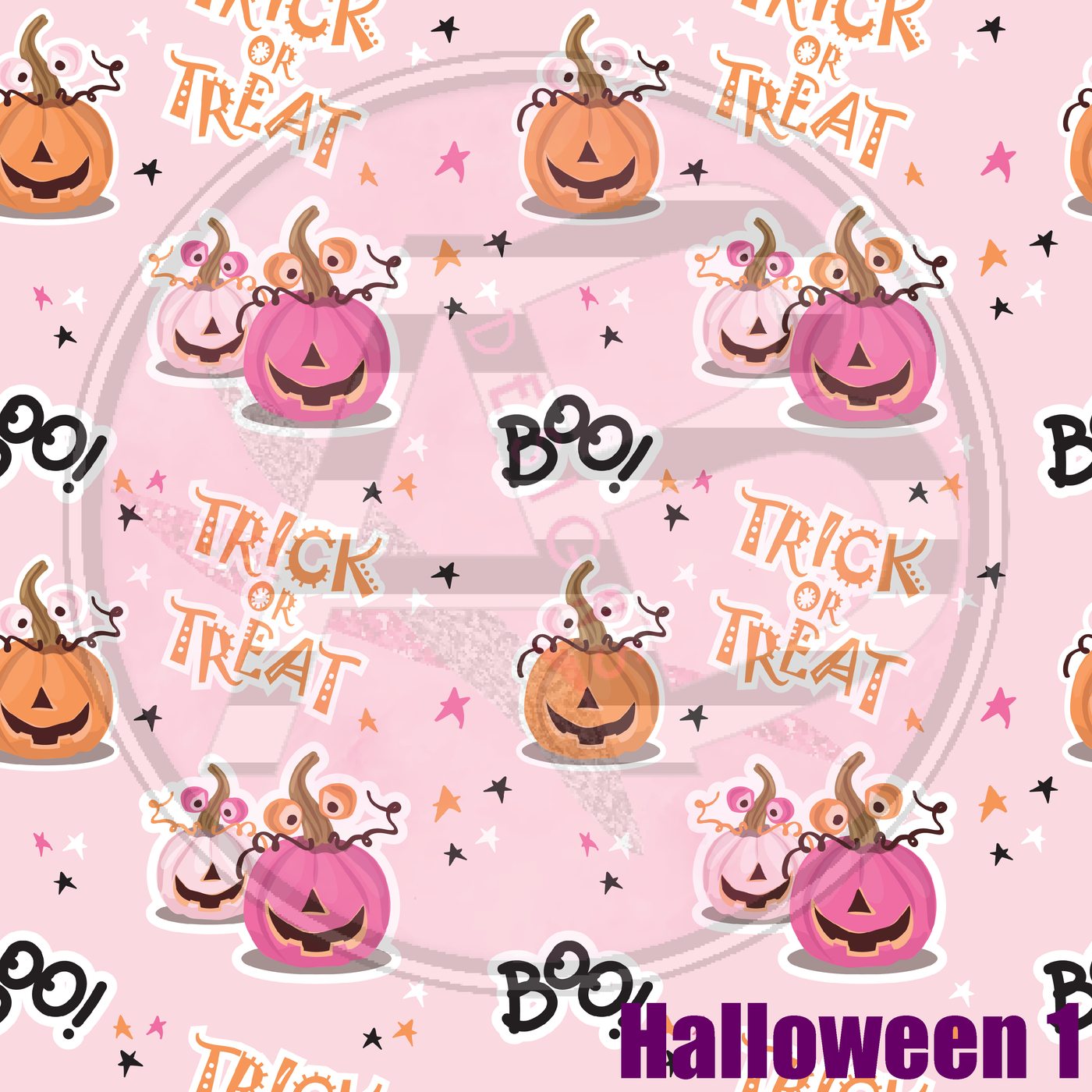 Adhesive Patterned Vinyl - Halloween 1