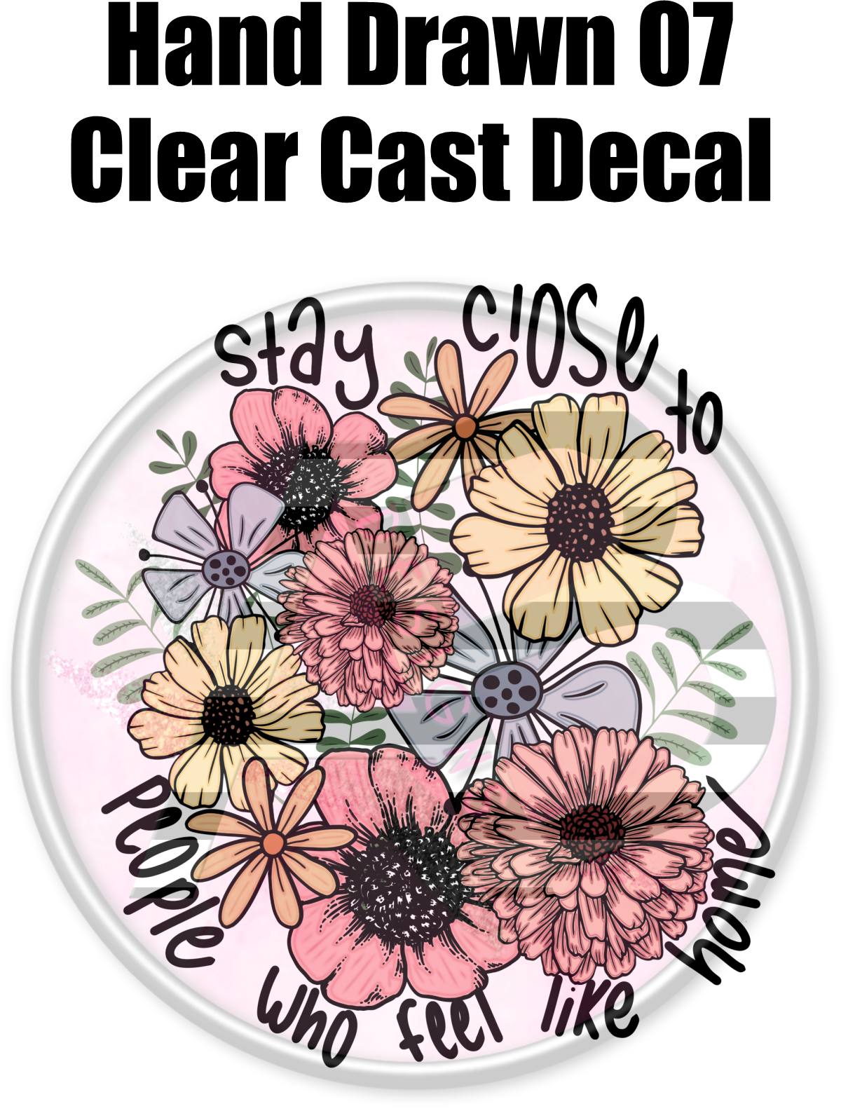 Hand Drawn 07 - Clear Cast Decal