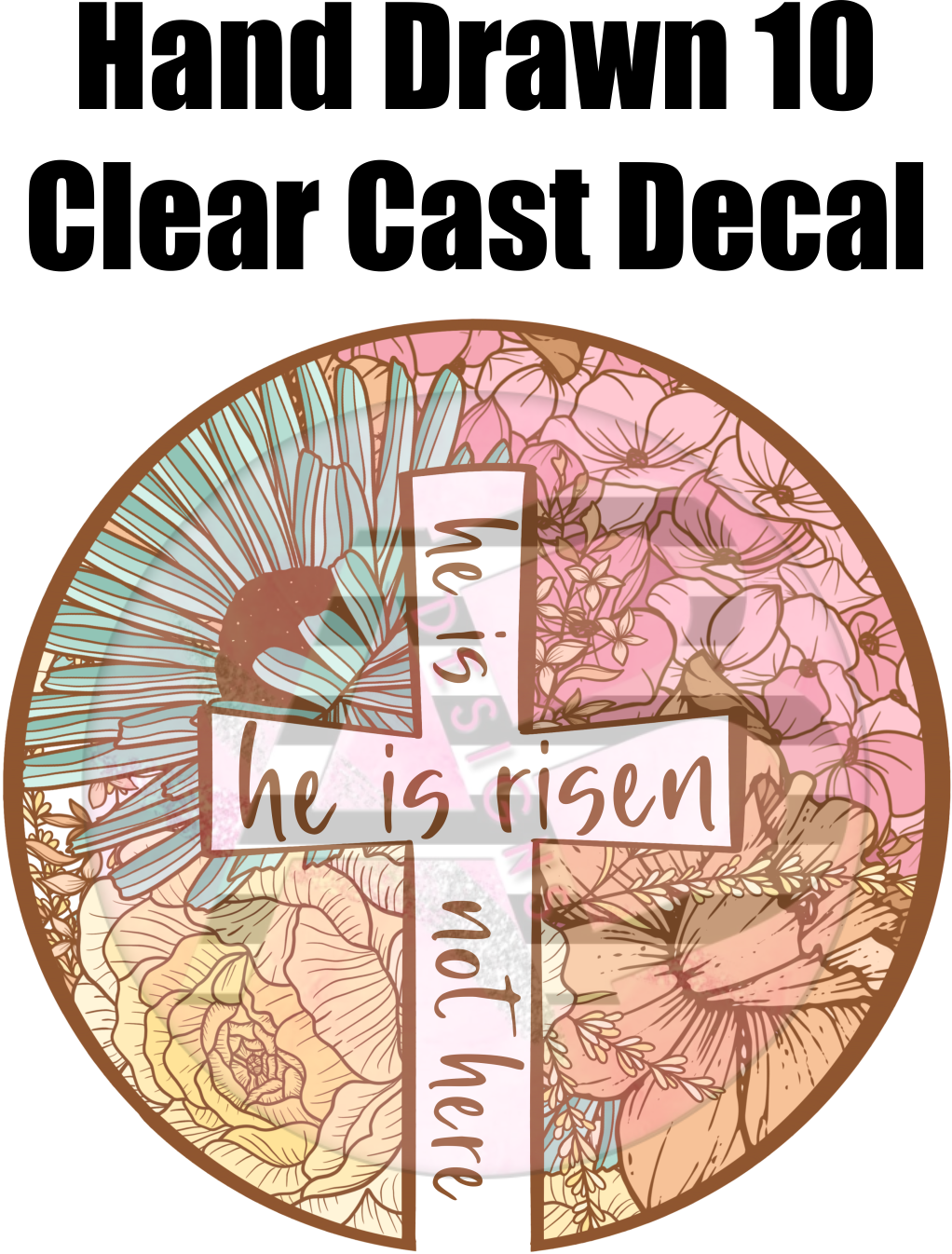 Hand Drawn 10 - Clear Cast Decal