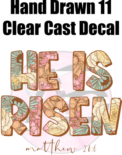 Hand Drawn 11 - Clear Cast Decal