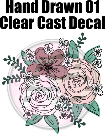 Hand Drawn 1 - Clear Cast Decal
