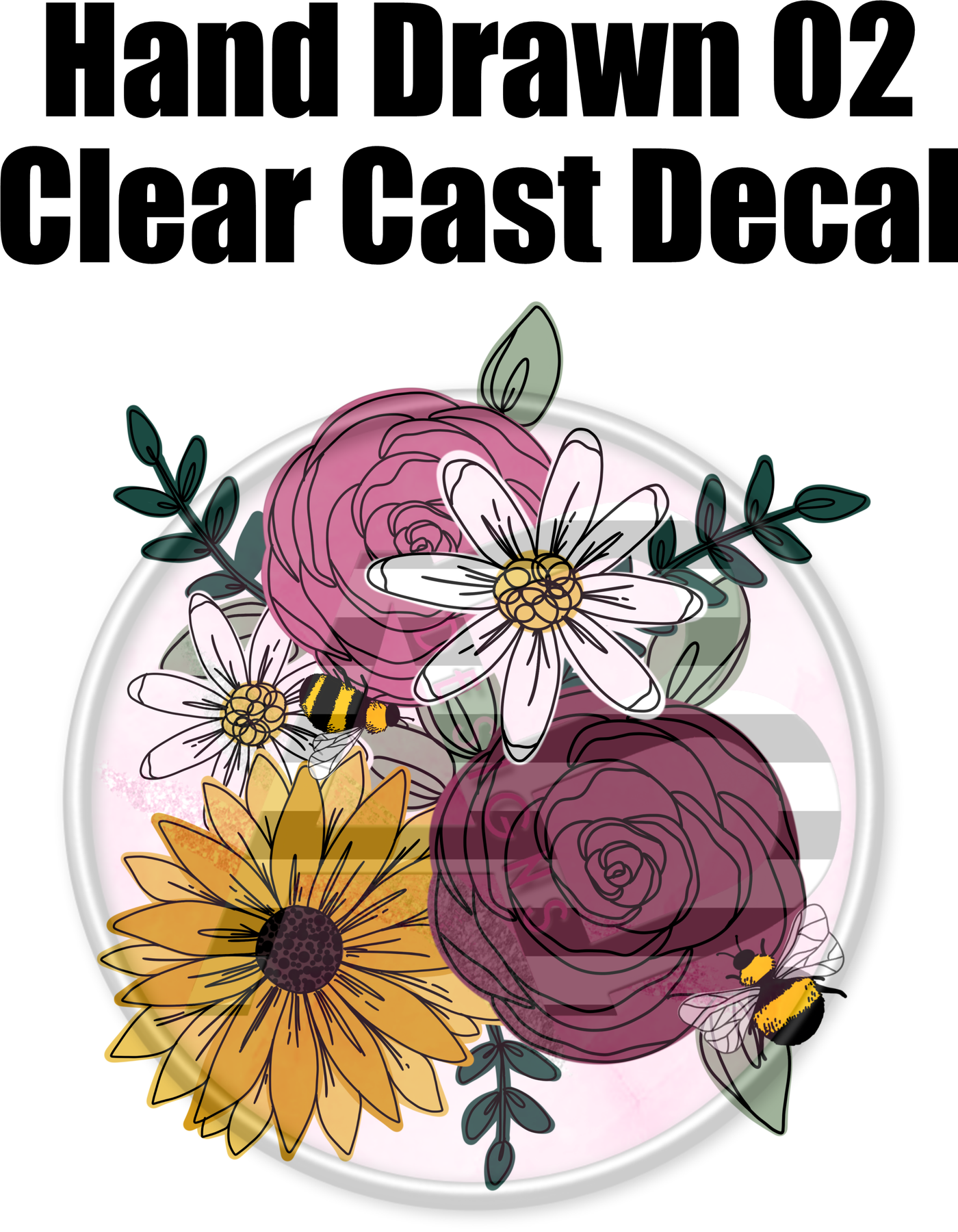 Hand Drawn 2 - Clear Cast Decal