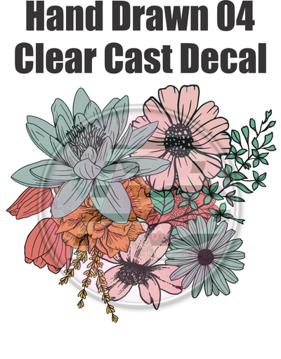 Hand Drawn 4 - Clear Cast Decal