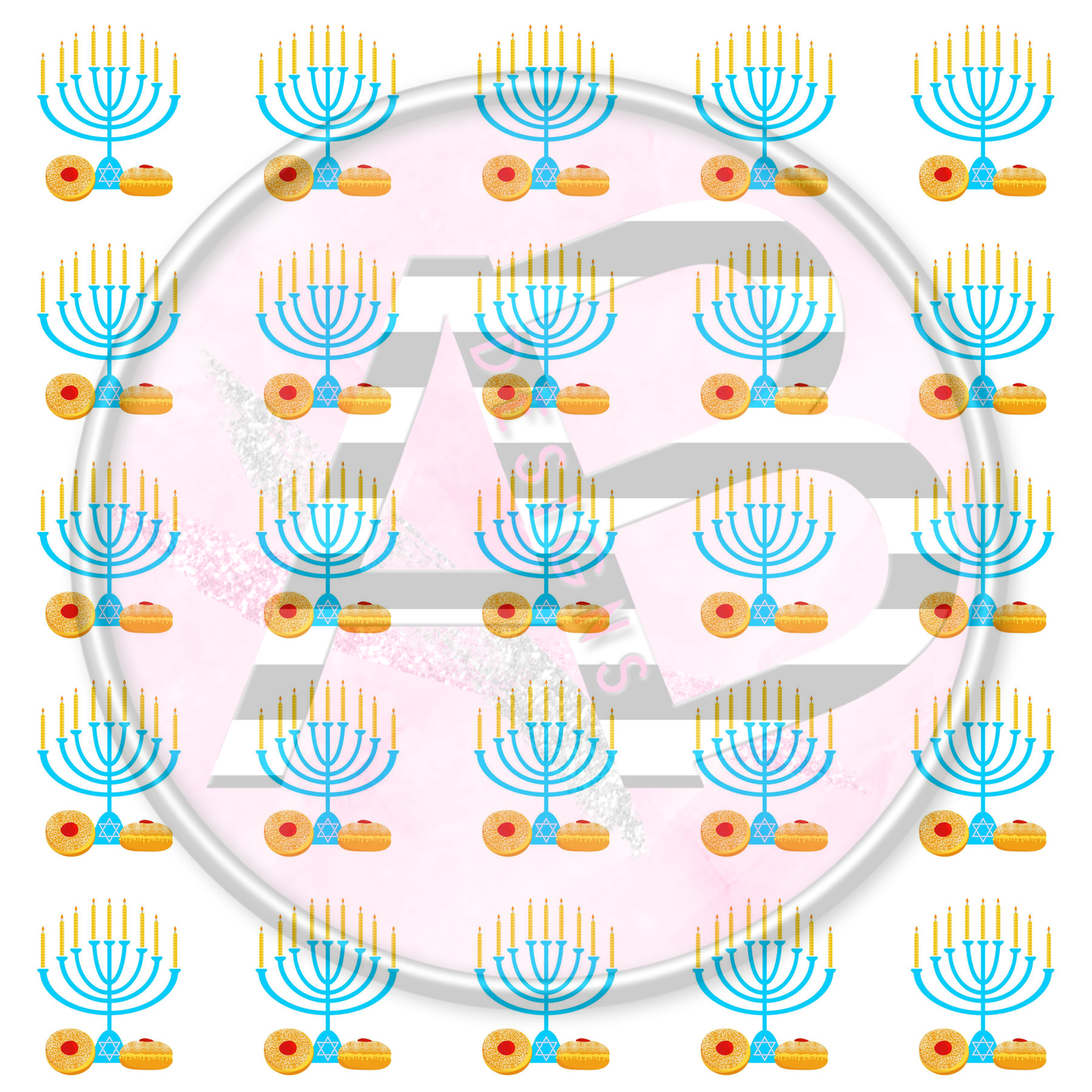 Adhesive Patterned Vinyl - Hanukkah 07