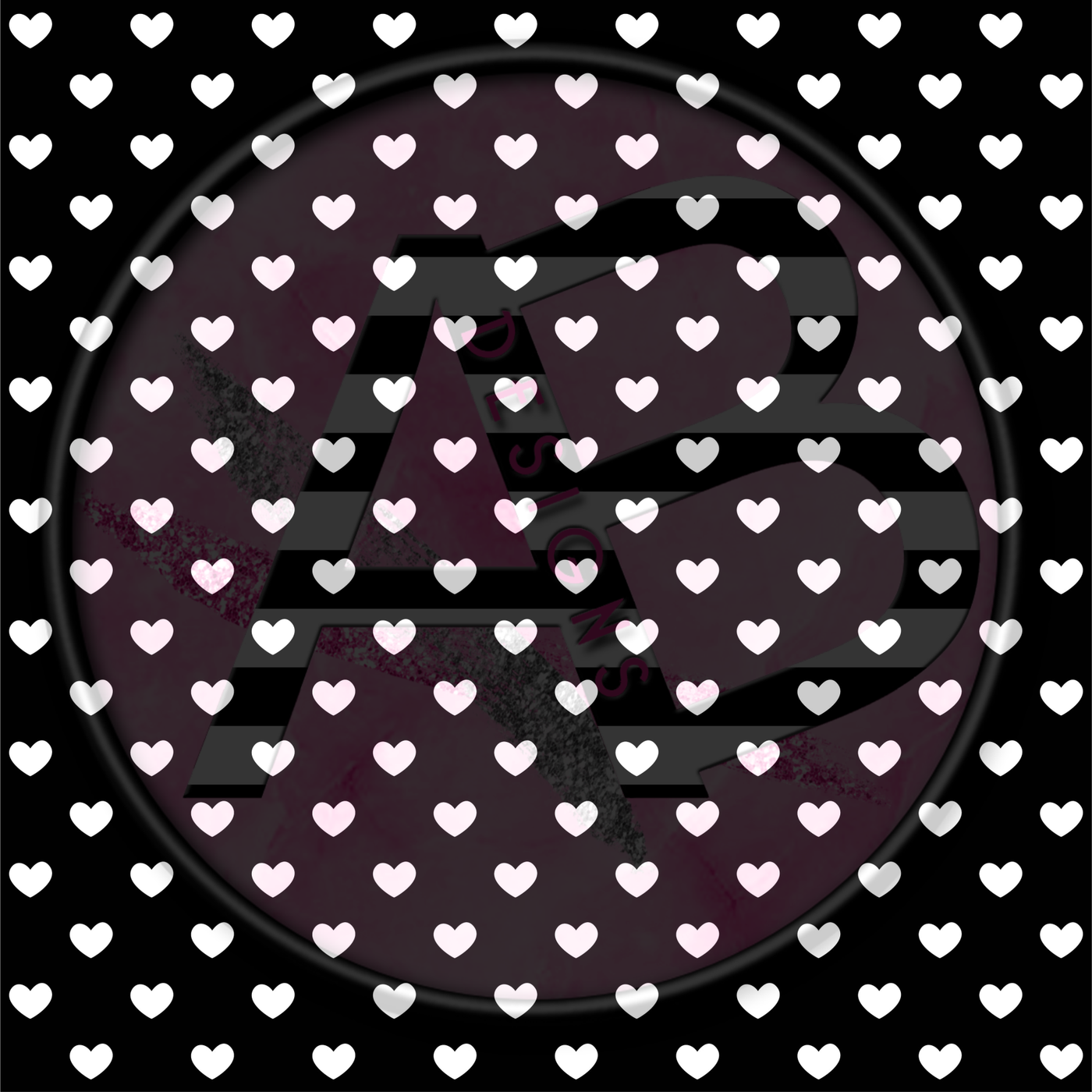 Adhesive Patterned Vinyl - Hearts 22