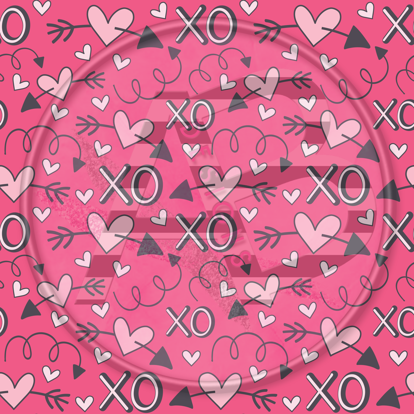 Adhesive Patterned Vinyl - Hearts 8
